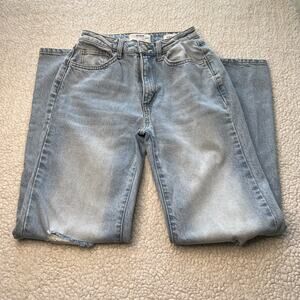 Cotton On Slim Straight Light Blue Fashion Faded Jean Size 2